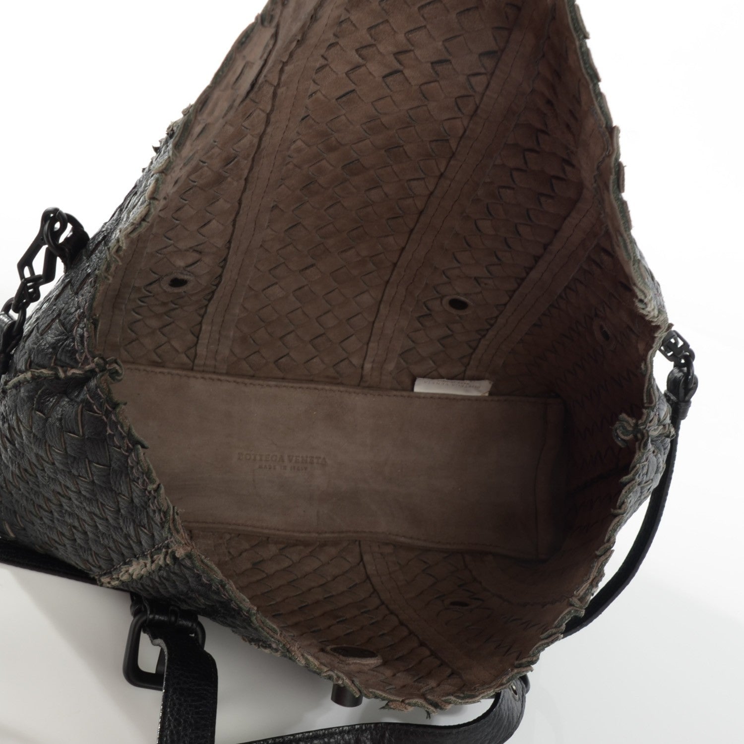 Bottega Veneta Vivo Cervo Intreccio Satchel Nero Black 5 of 8