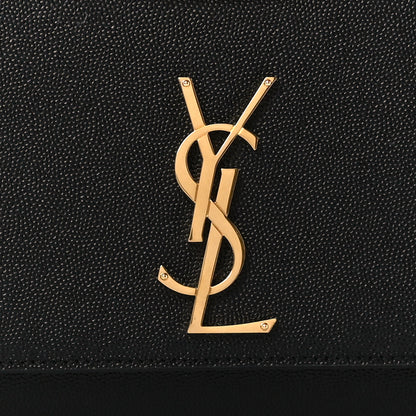 Saint Laurent Grain De Poudre Medium Classic Monogram Kate Satchel Black 9 of 12