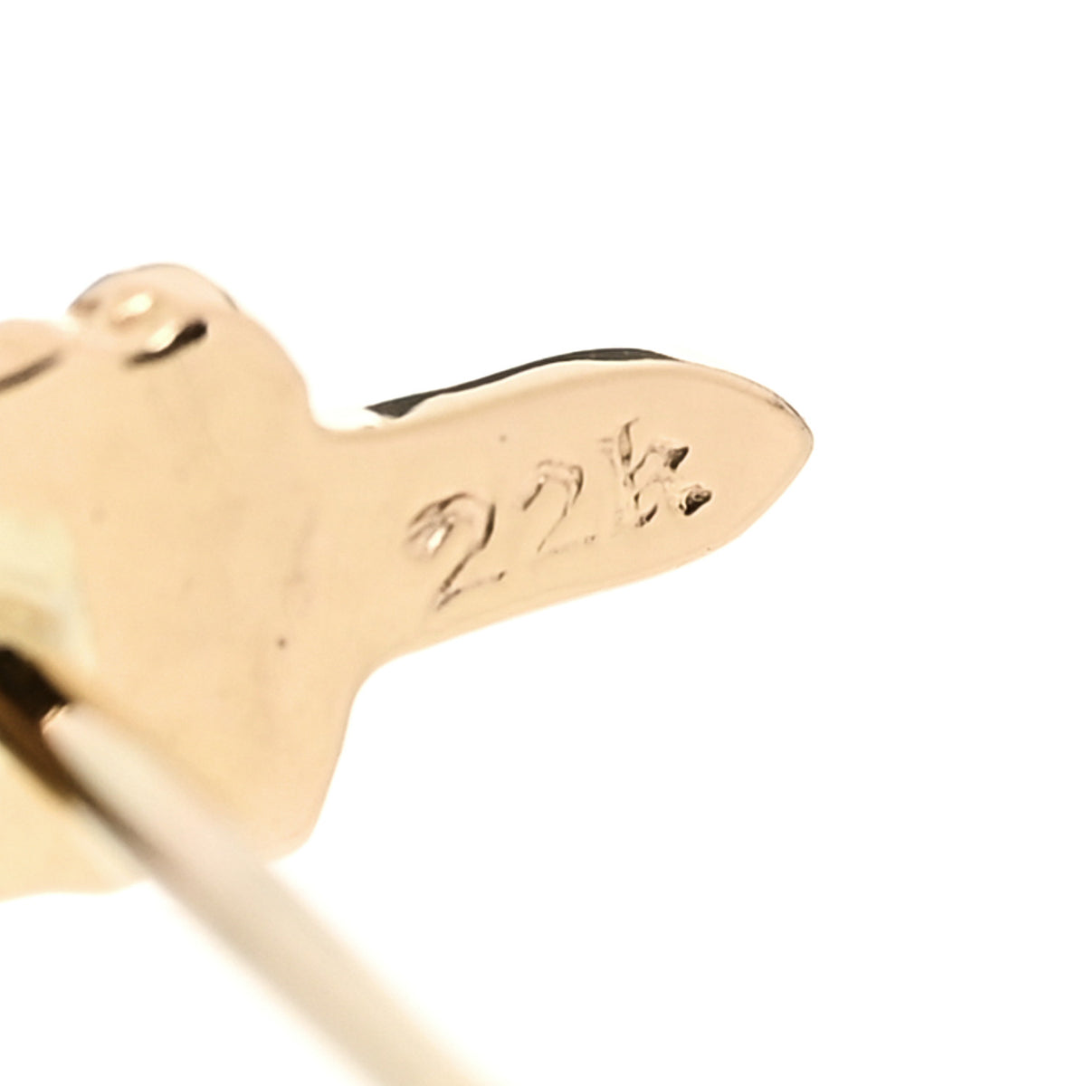 22K Yellow Gold Dagger Single Earring
