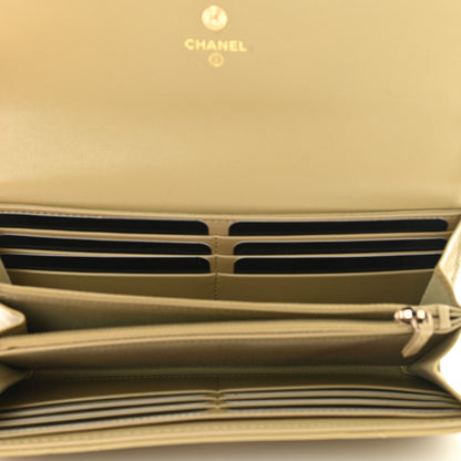 Chanel Lambskin Quilted Chanel 19 Flap Wallet Light Green 5 of 11
