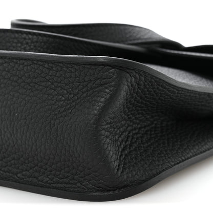 Hermes Taurillon Clemence Halzan 25 Black 10 of 11