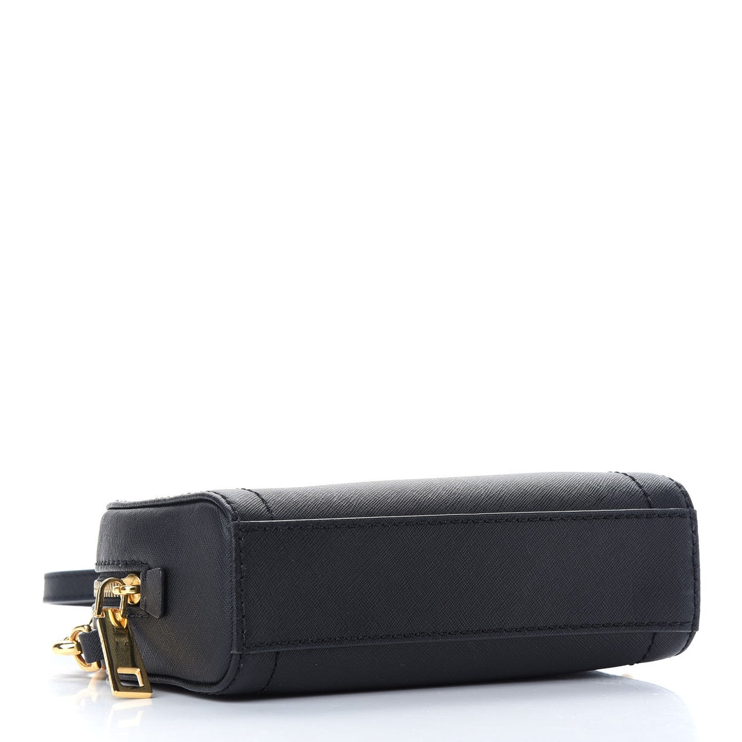 Saffiano Playback Boxed Dome Crossbody Black