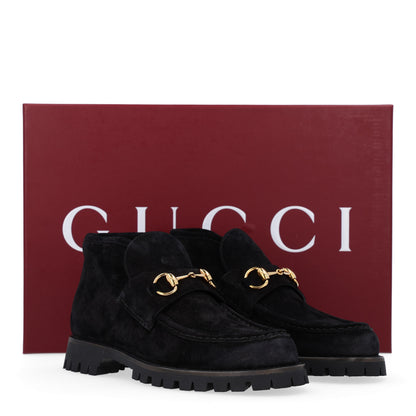 Gucci Suede Horsebit Womens Ankle Boots 38.5 Black 11 of 11