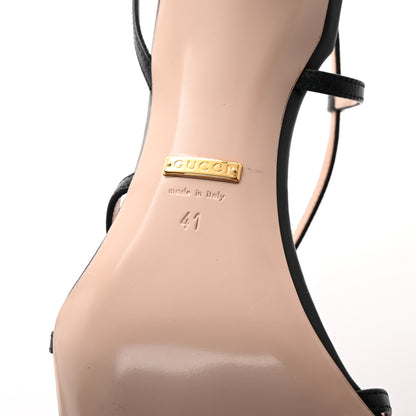 Gucci Malaga Kid Victoria Strappy Horsebit Sandals 41 Black 7 of 9