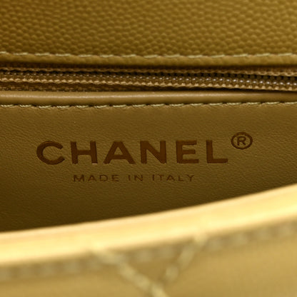 Chanel Caviar Quilted Extra Mini Coco Handle Flap Light Green 6 of 10