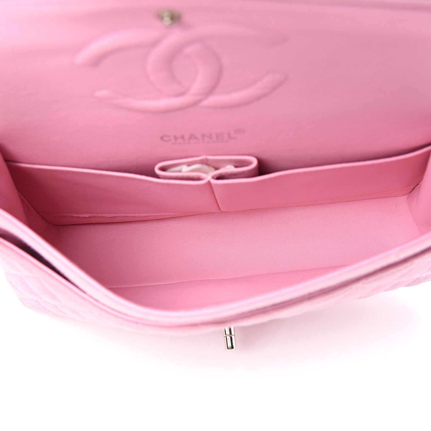 Jersey Quilted Small Double Flap Pink