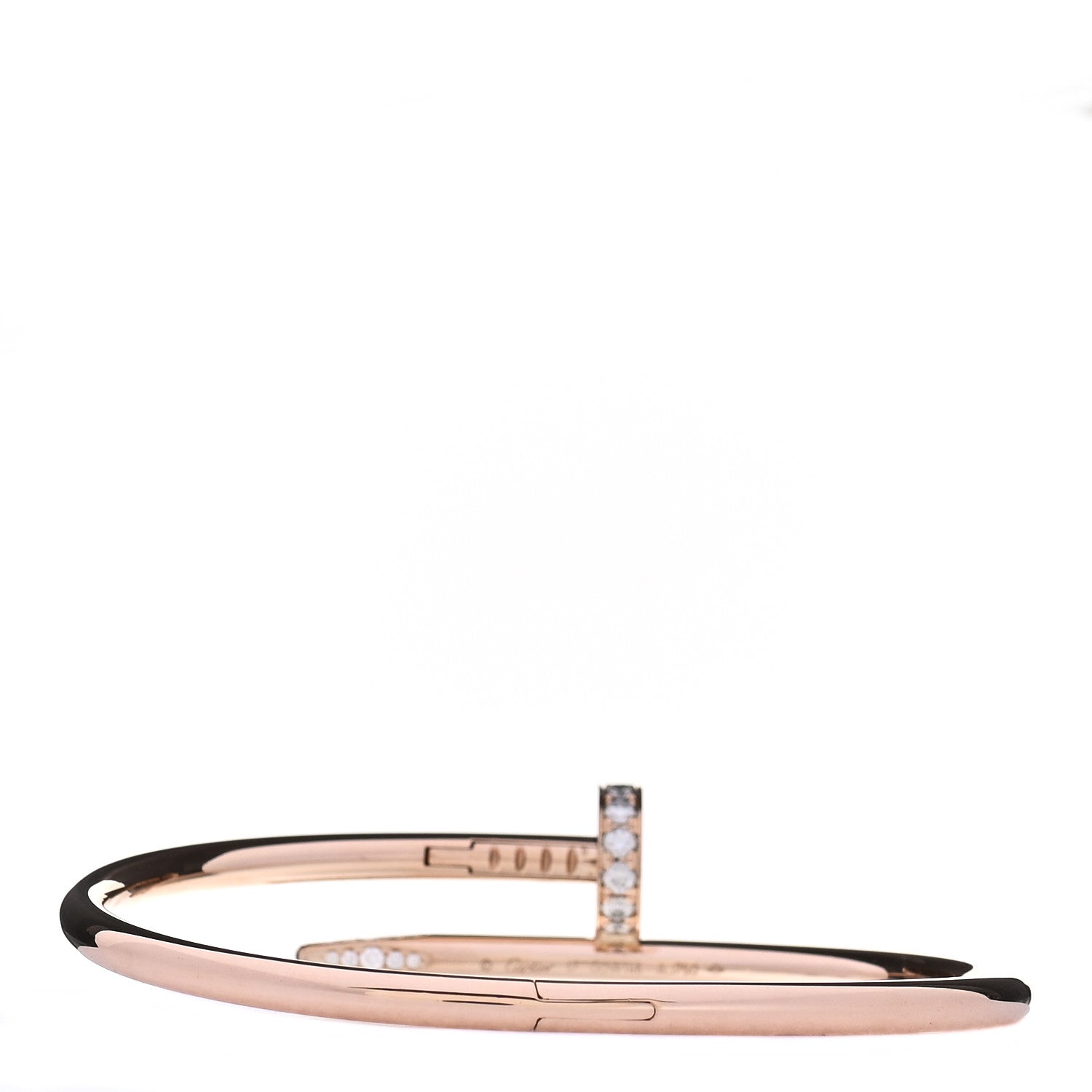 Cartier 18K Pink Gold Diamond Juste Un Clou Bracelet 17 3 of 5