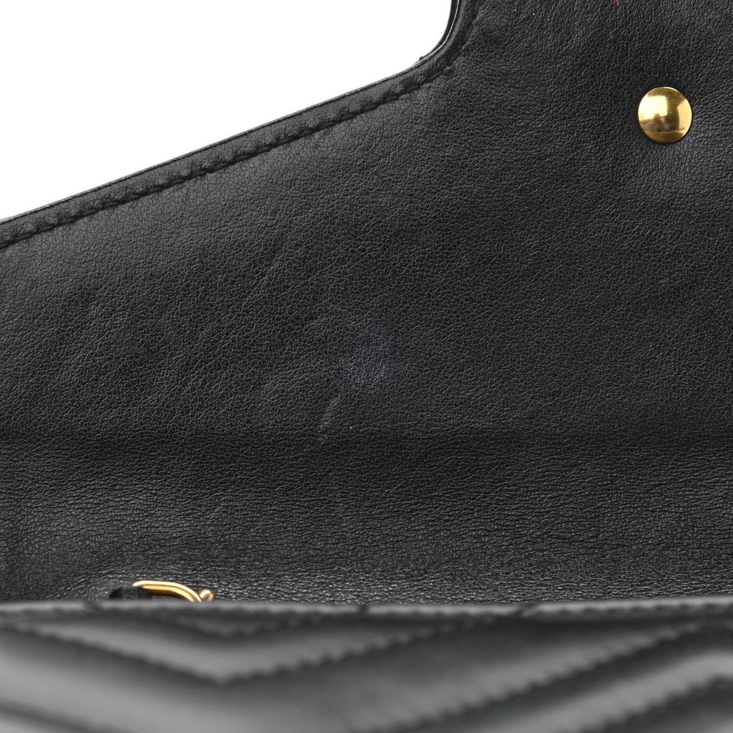 Calfskin Matelasse GG Marmont Chain Wallet Black