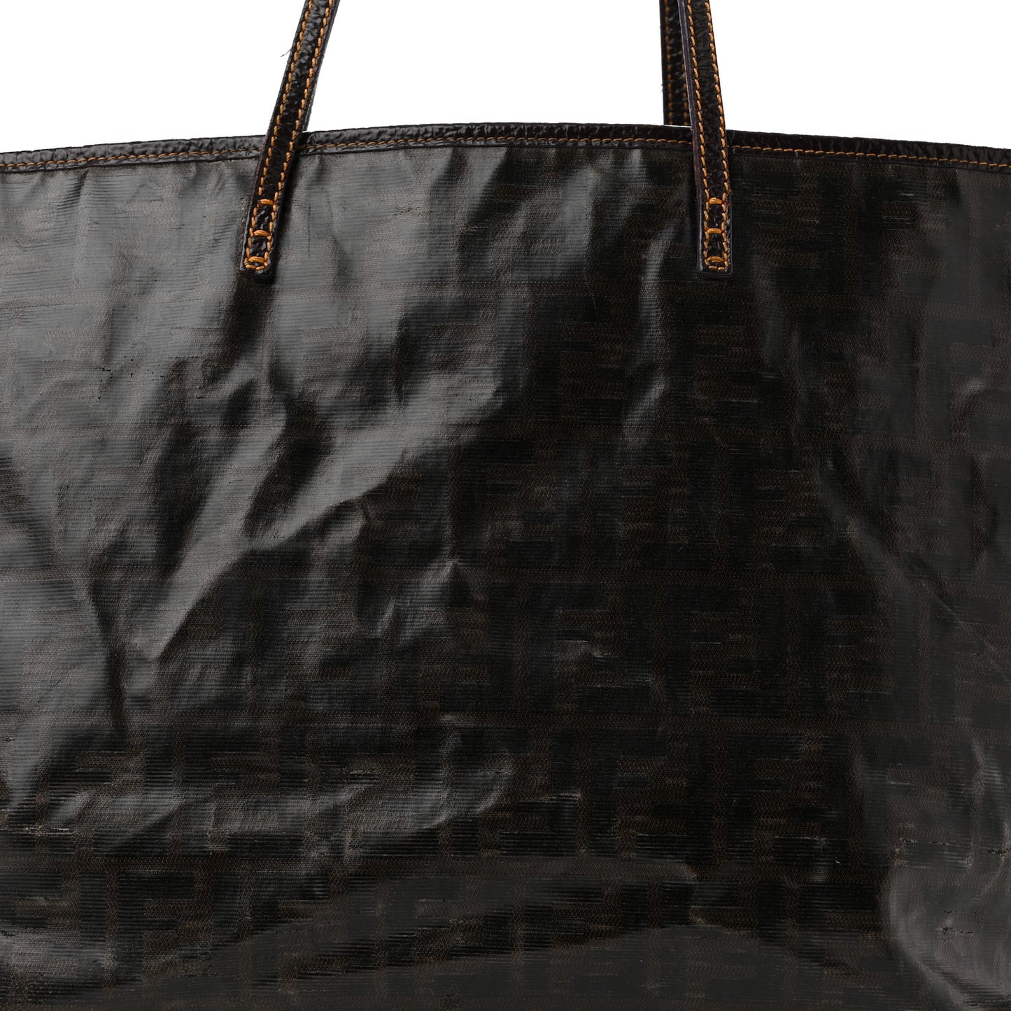 Zucca Spalmati Matrioska Large Roll Tote Tobacco Black