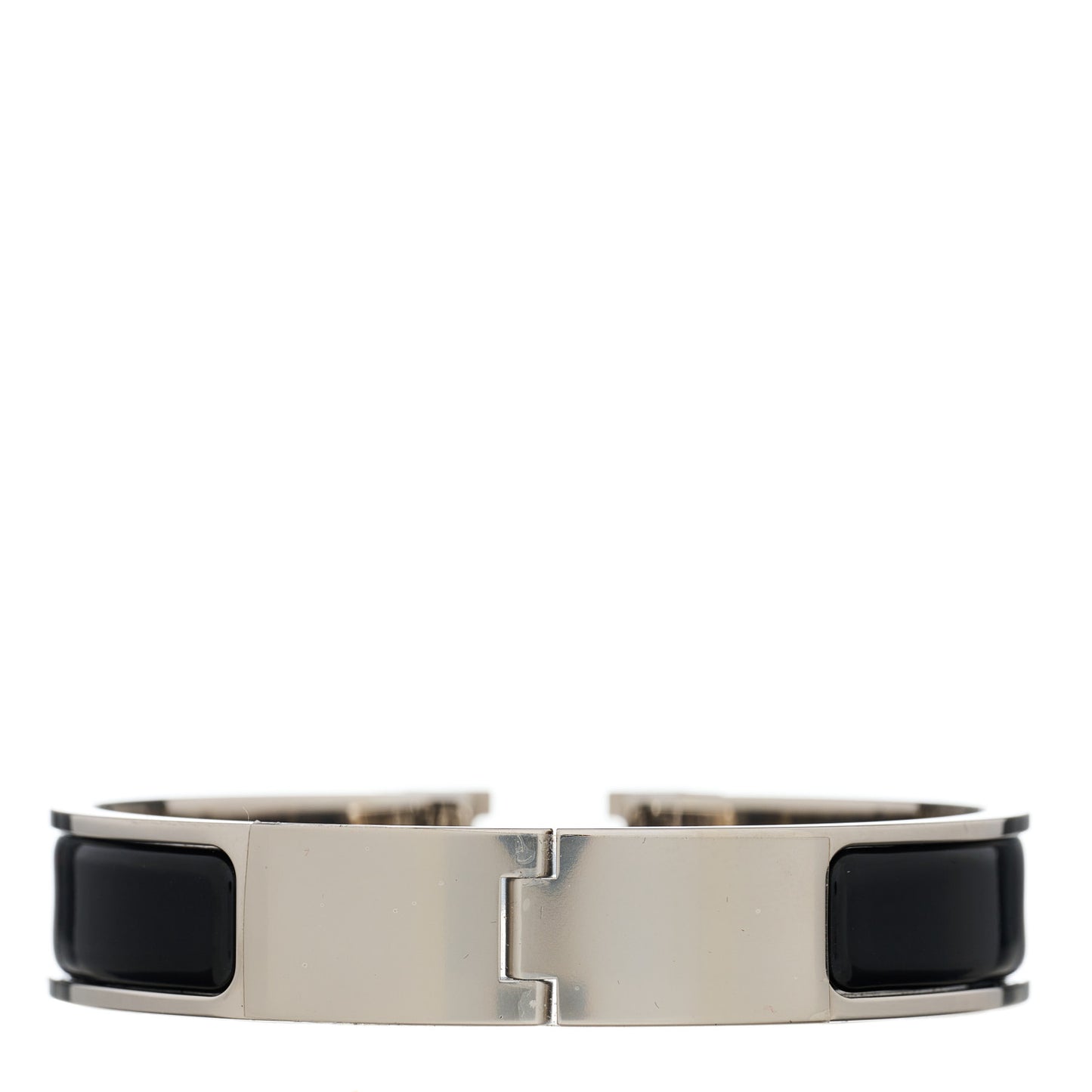 Enamel Narrow Clic Clac H Bracelet PM Black