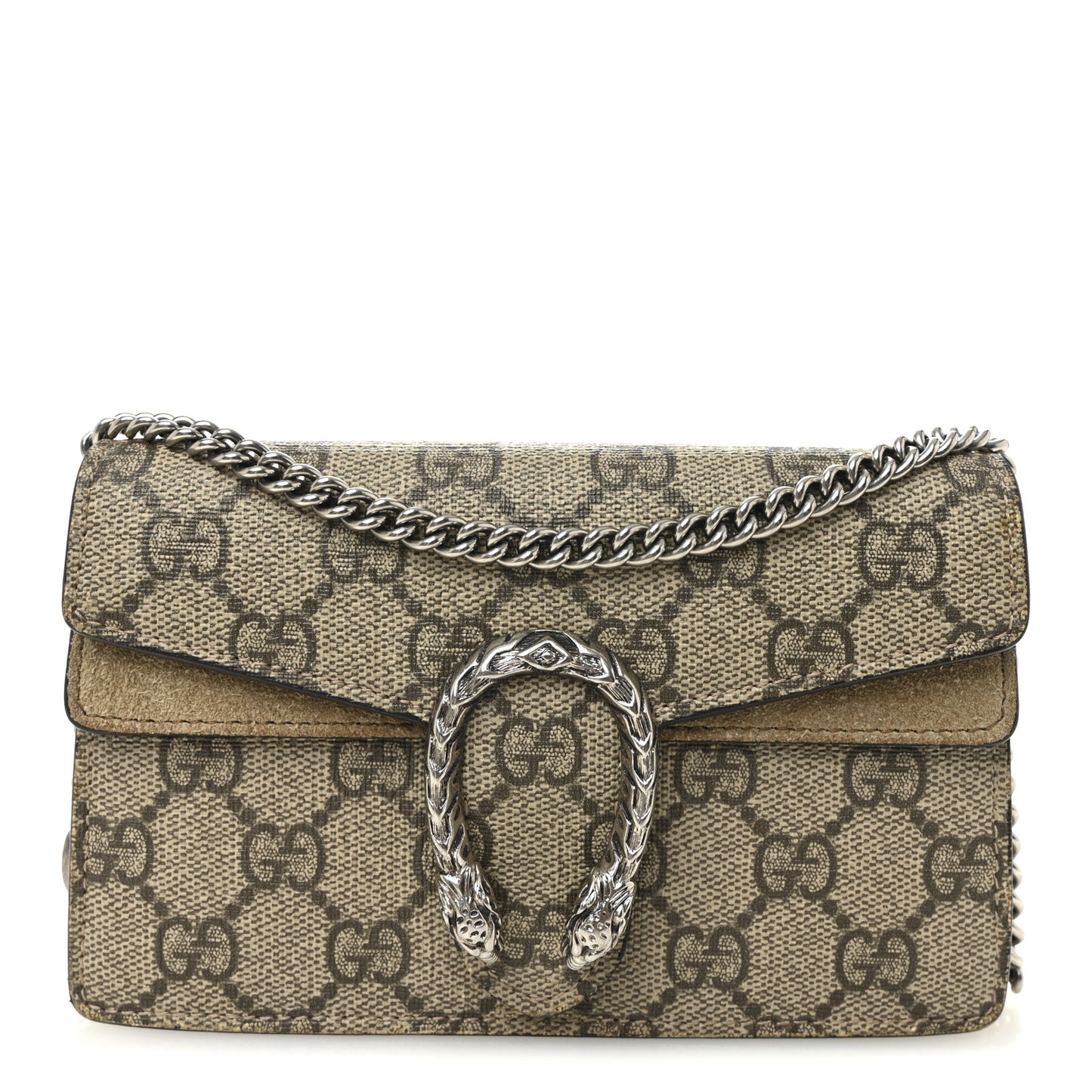 GG Supreme Monogram Super Mini Dionysus Shoulder Bag Taupe