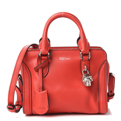 Alexander McQueen Pebbled Calfskin Mini Padlock Tote Red 1 of 12