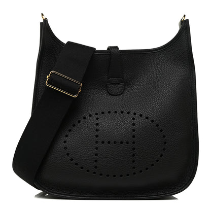 Hermes Taurillon Clemence Evelyne III PM Black 1 of 11