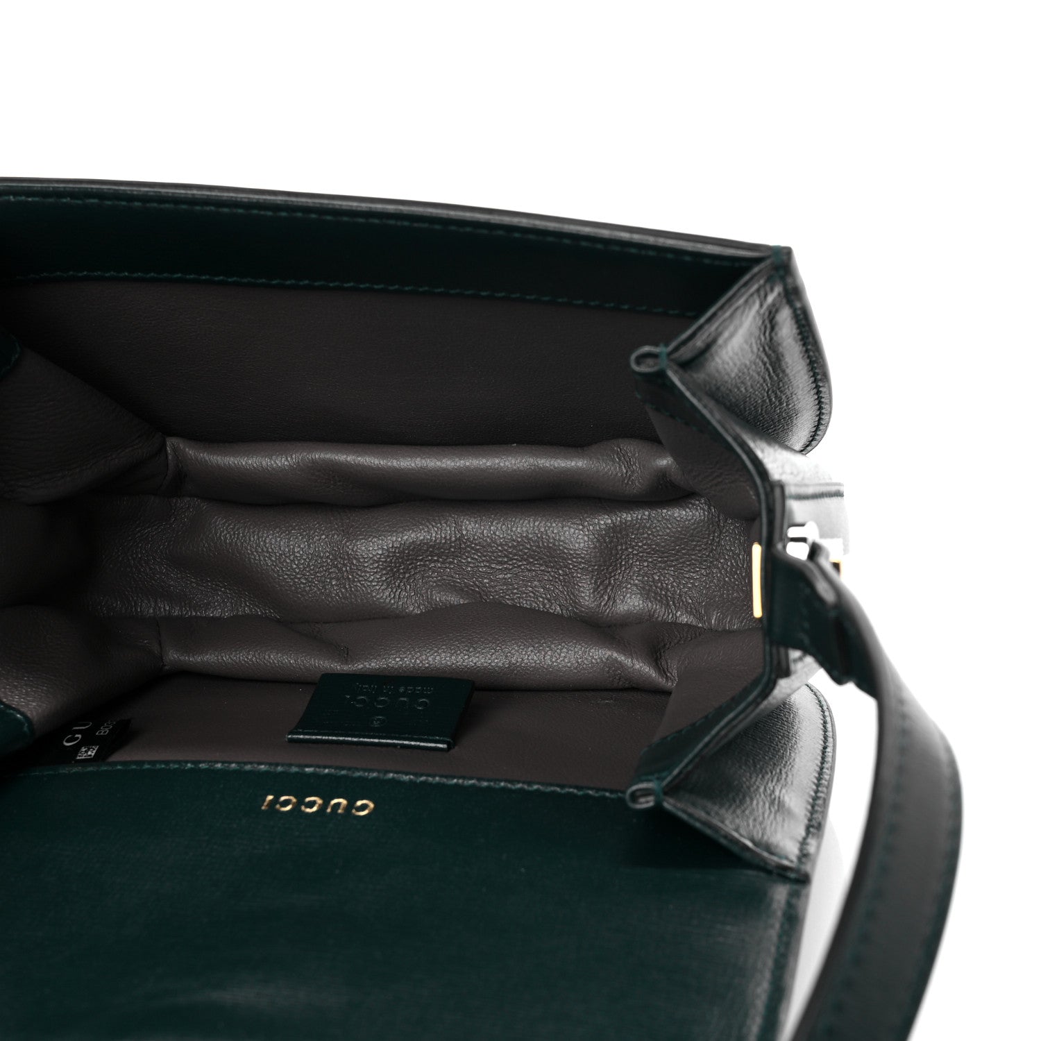 Gucci Azalea Calfskin Mini Sylvie 1969 Flap Messenger Bag Green 4 of 10