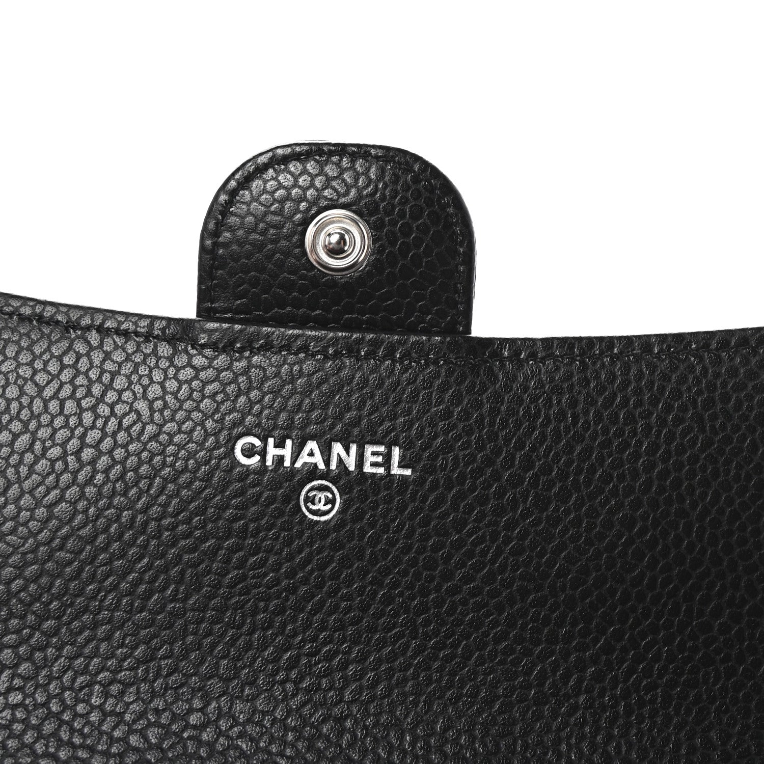 Chanel Caviar Quilted Large Gusset Flap Wallet Black 6 of 9