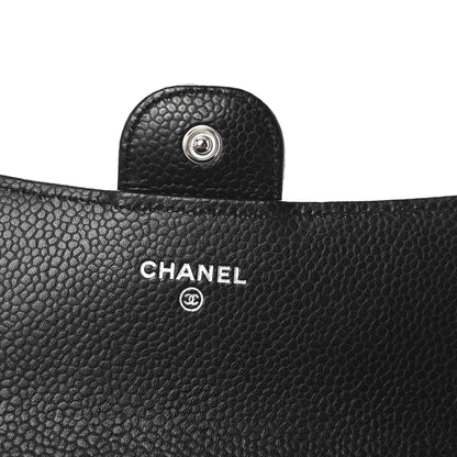 Chanel Caviar Quilted Large Gusset Flap Wallet Black 6 of 9