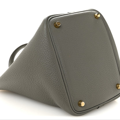 Hermes Taurillon Clemence Picotin Lock 18 PM Gris Meyer 8 of 10