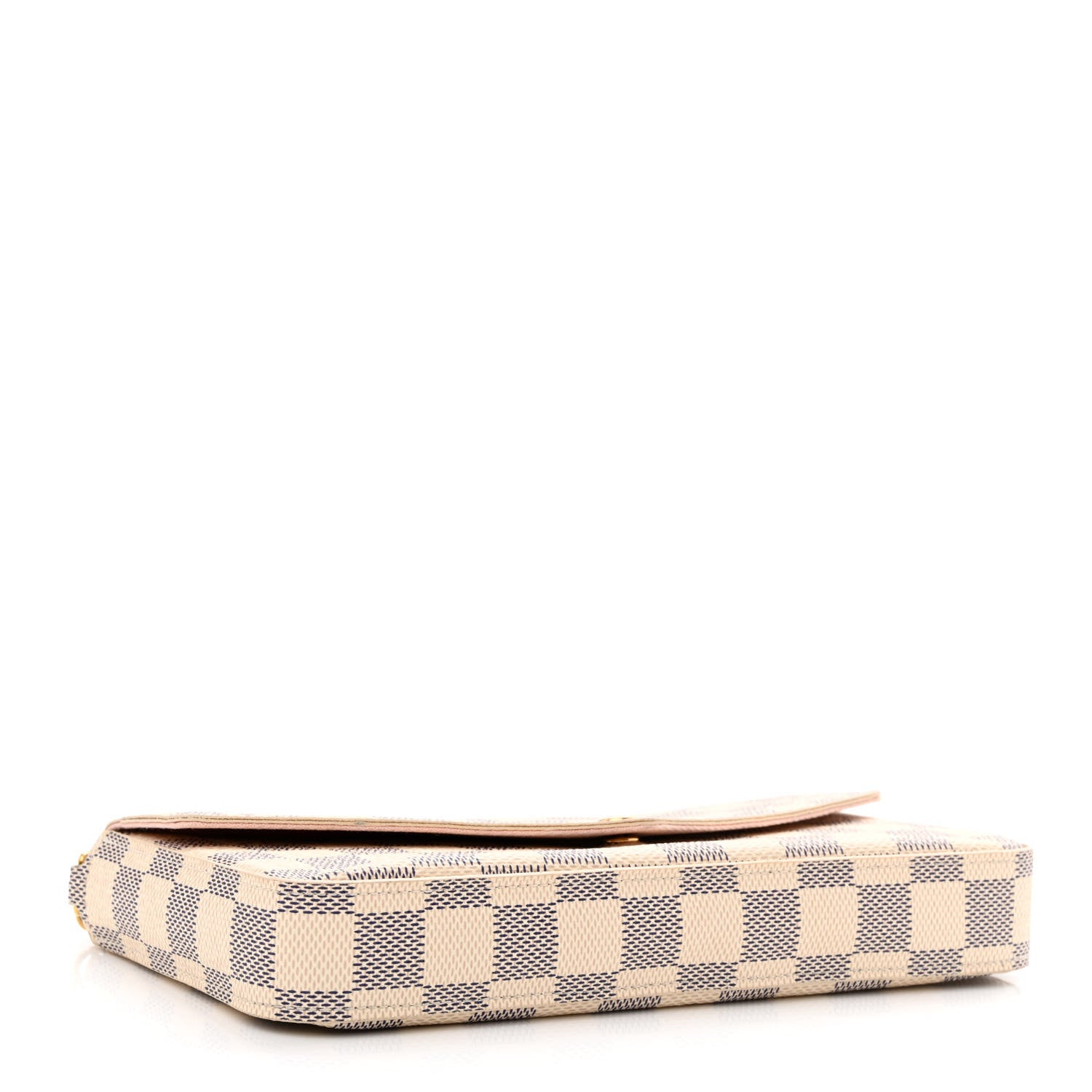 Louis Vuitton Damier Azur Pochette Felicie Chain Wallet Rose Ballerine 5 of 14