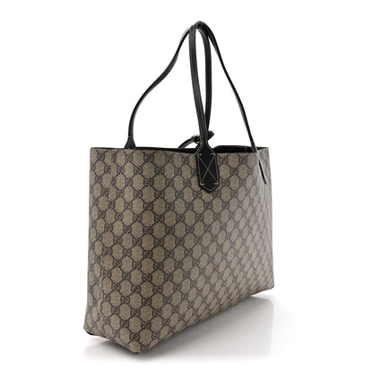 Gucci Calfskin GG Supreme Monogram Medium Reversible Tote Black 4 of 17