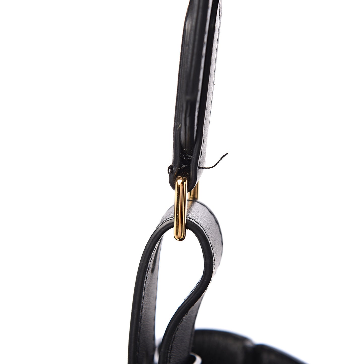 Grained Calfskin Medium Rialto Shoulder Bag Black