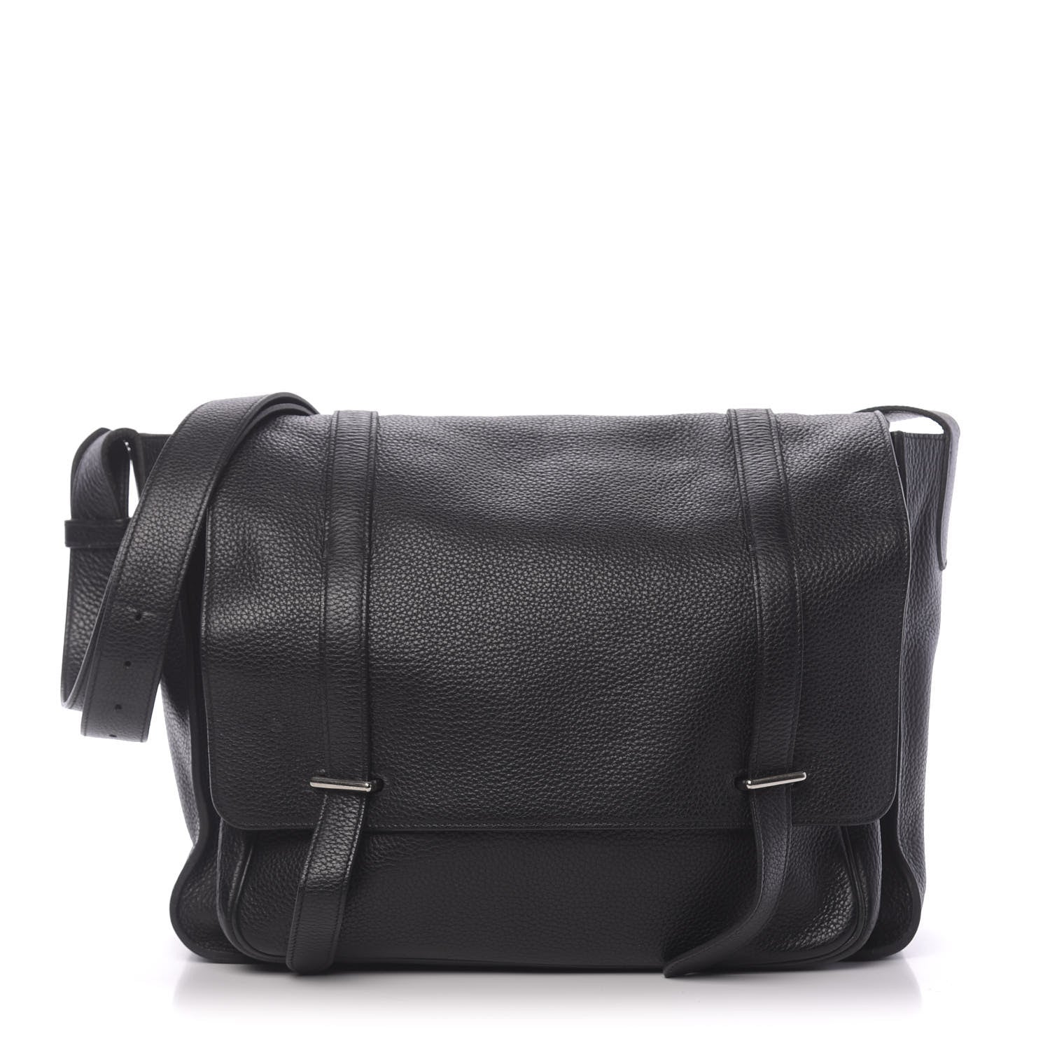 Hermes Taurillon Clemence Steve Messenger 37 Black 1 of 10