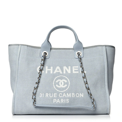 Chanel Mixed Fibers Medium Deauville Tote Grey 3 of 12