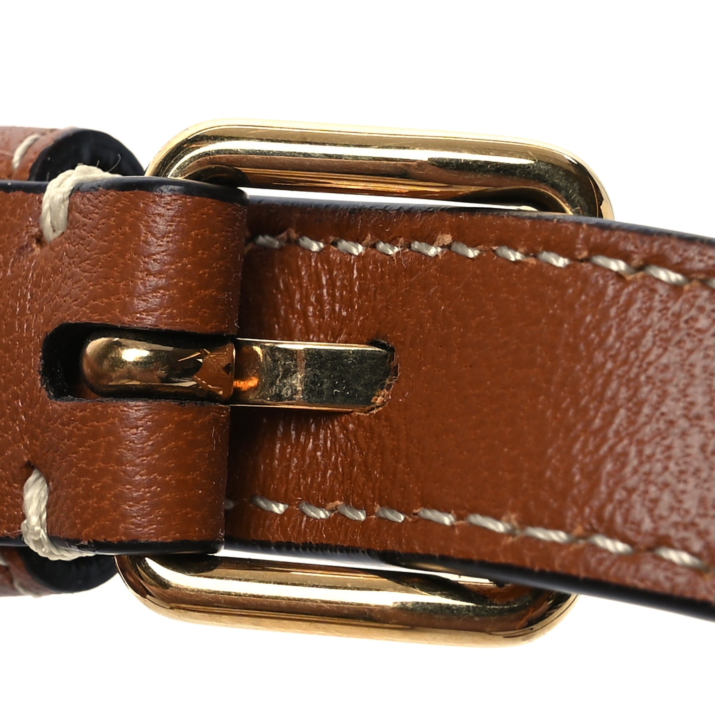 Lambskin Triomphe Canvas Round Purse On Strap White Tan