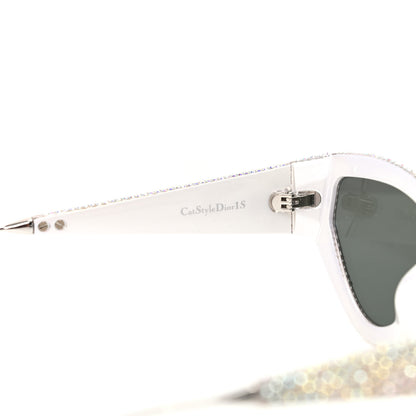 Christian Dior Acetate Crystal CatStyleDior1S Sunglasses Silver 6 of 7