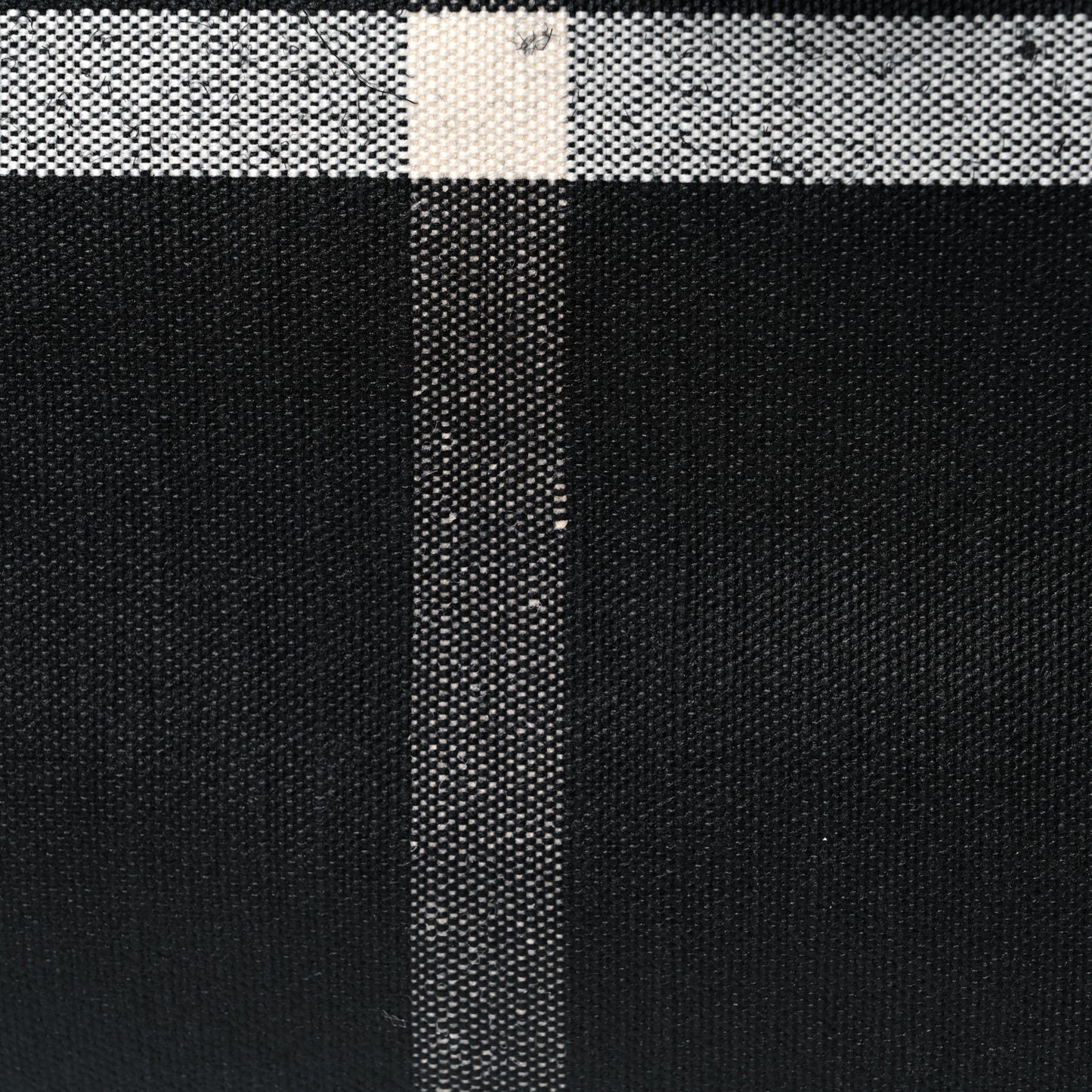 Coated Canvas Mega Check Large Reversible Doodle Tote Black White