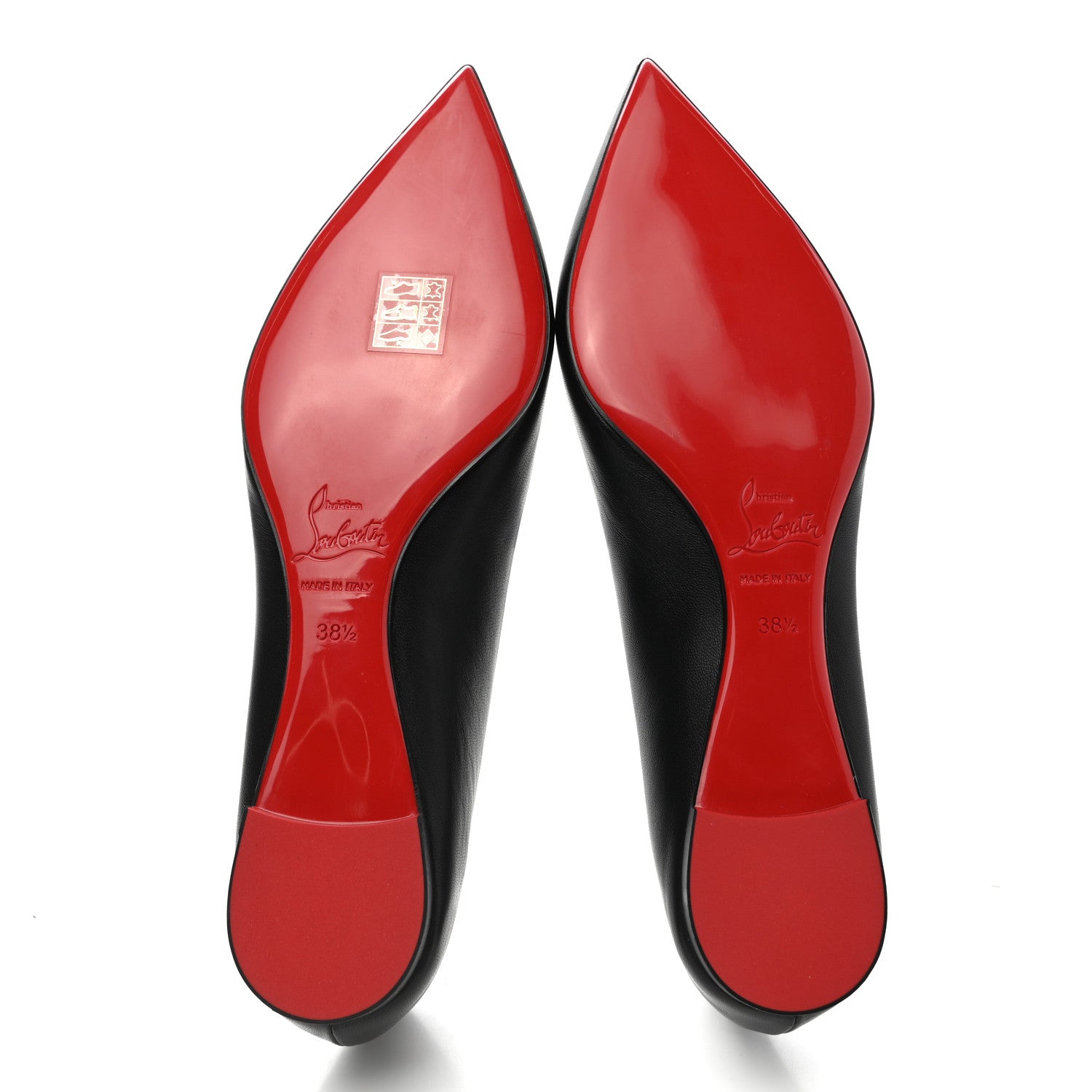 Christian Louboutin Shiny Nappa Ballalla Flats 38.5 Black 5 of 8