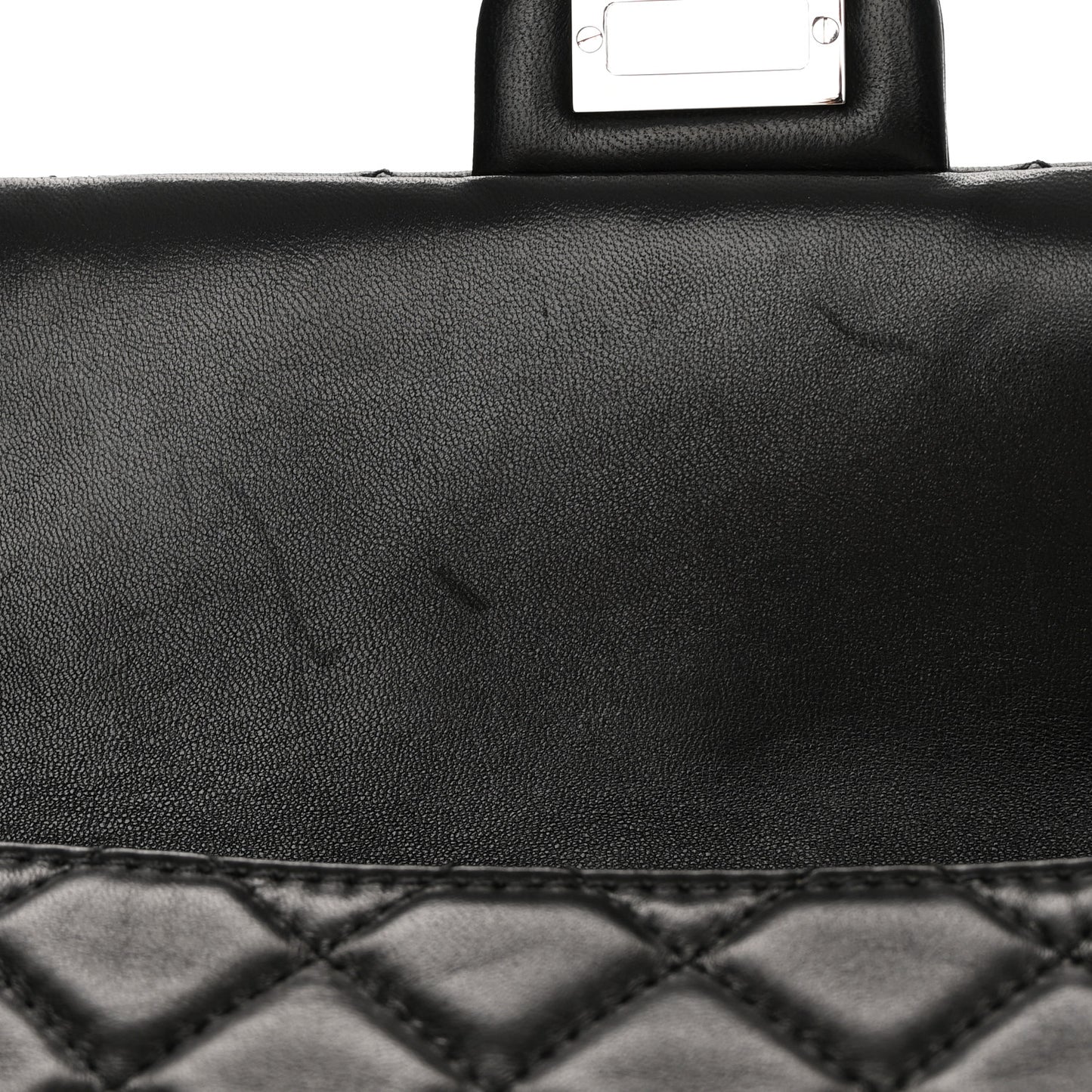 Lambskin Quilted Large Roll 2.55 Reissue Clutch Black