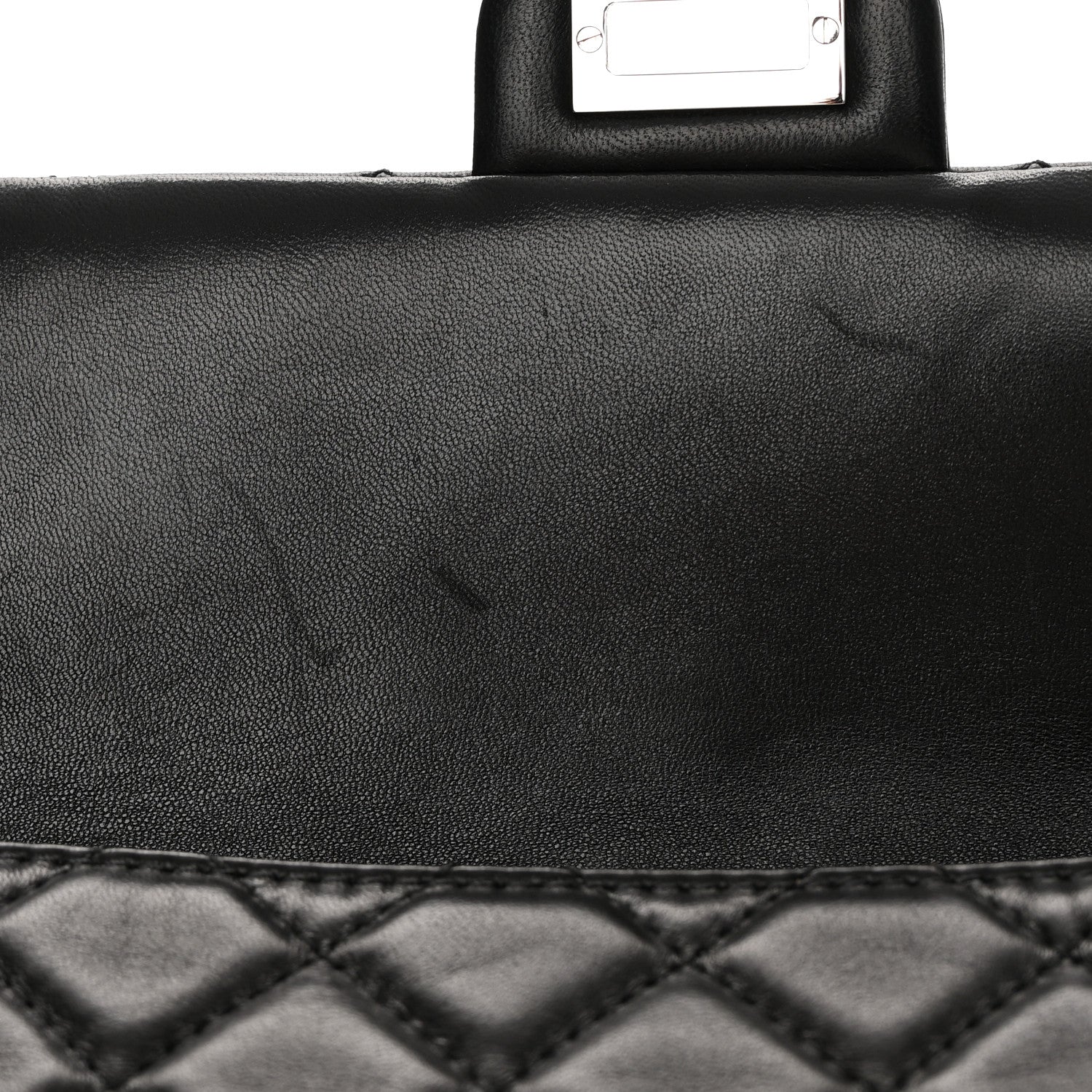 Chanel Lambskin Quilted Large Roll 2.55 Reissue Clutch Black 11 of 13