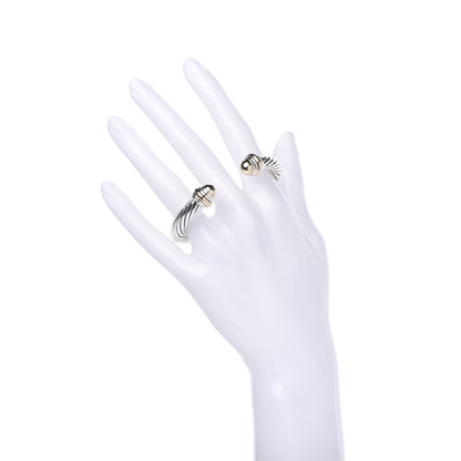 David Yurman Sterling Silver 14K Yellow Gold 7mm Cable Classics Bracelet 2 of 4