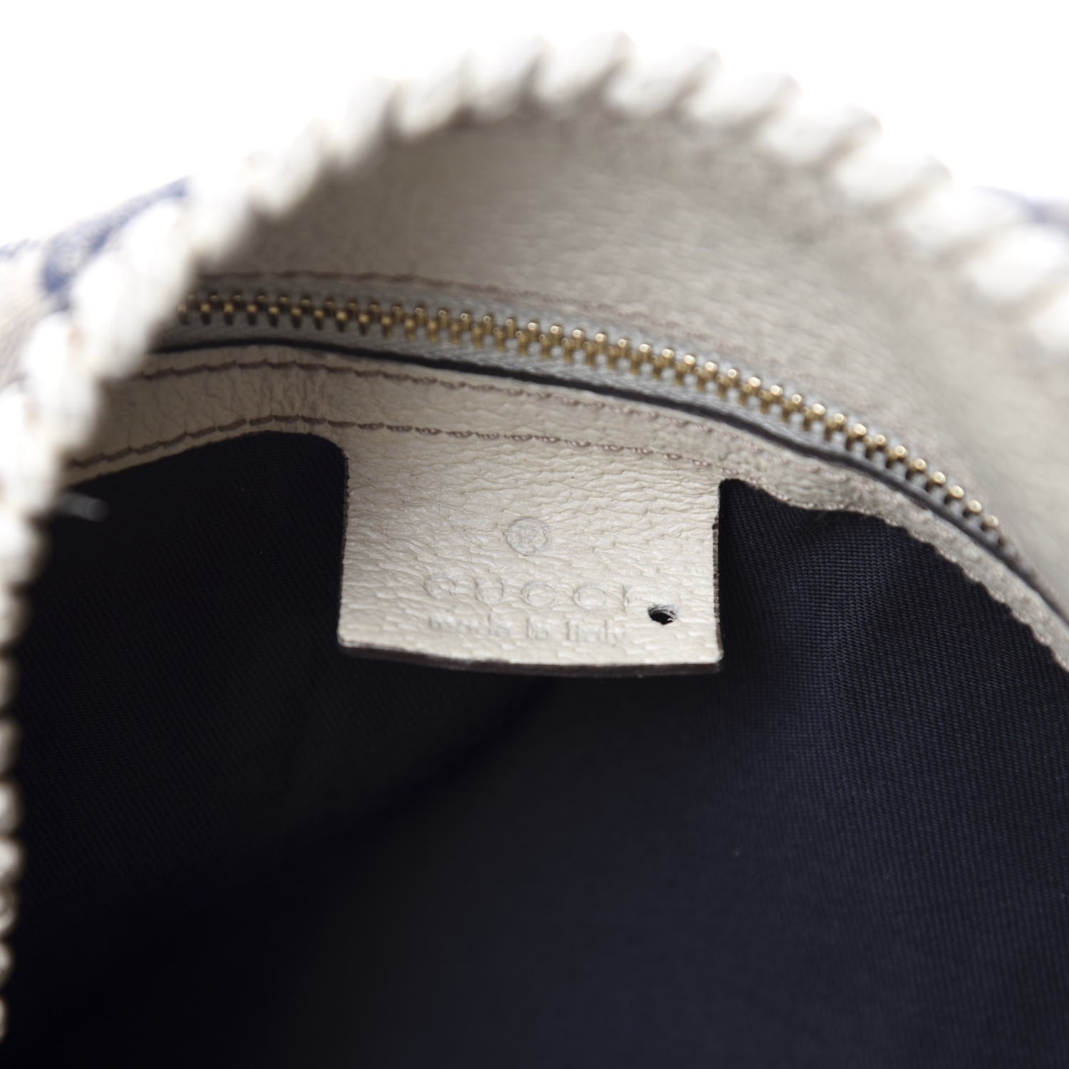Gucci Monogram Large Horsebit Chain Hobo Navy 8 of 10