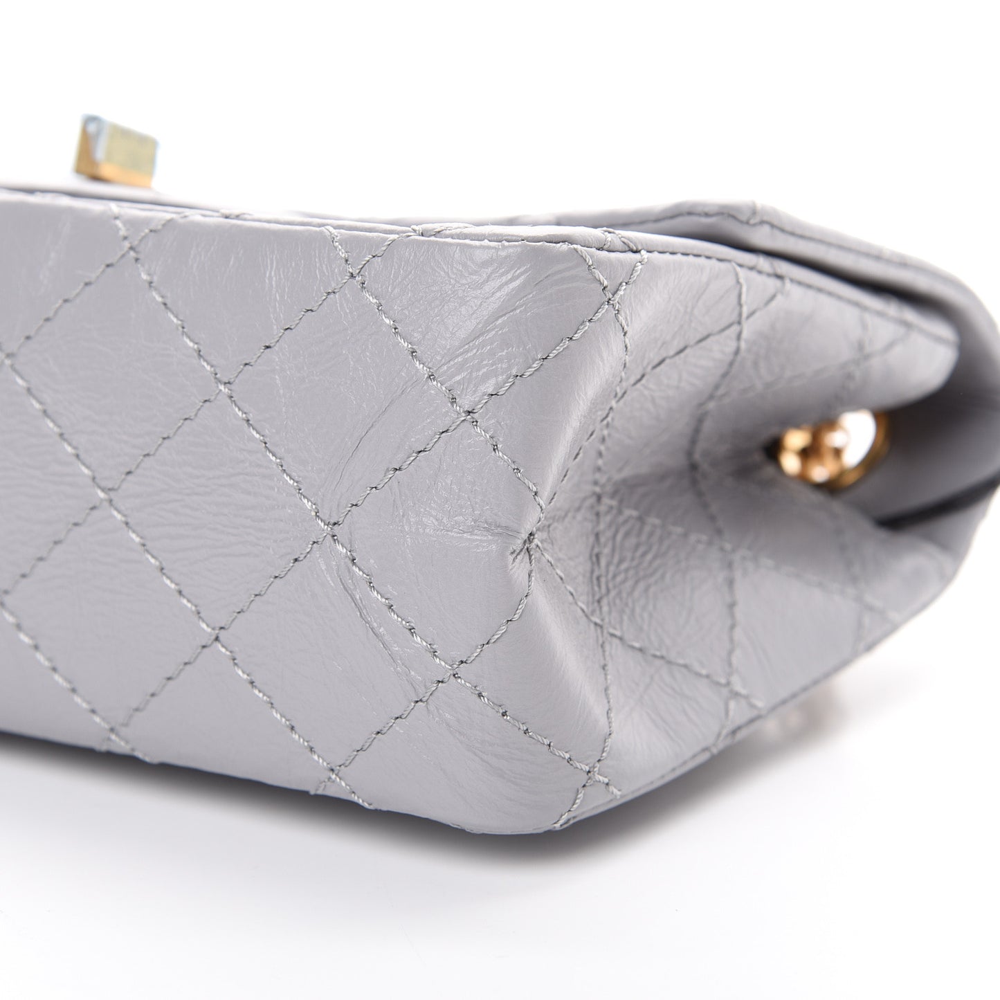 Aged Calfskin Quilted 2.55 Reissue Mini Flap Grey