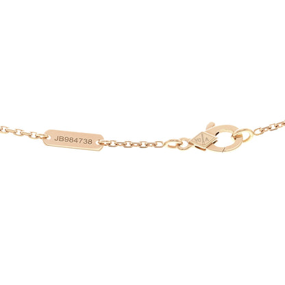 Van Cleef & Arpels 18K Rose Gold Gray Mother of Pearl Vintage Alhambra Pendant Necklace 5 of 6