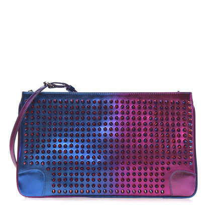 Christian Louboutin Patent Scarabe Loubiposh Spikes Chain Clutch Rose Digitale 1 of 11