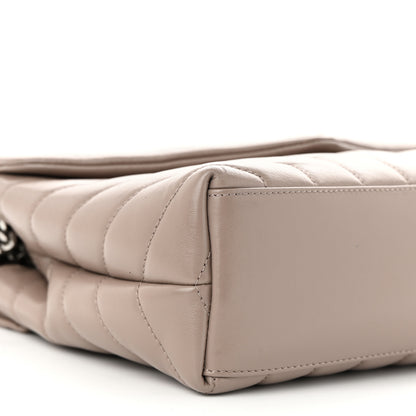 Saint Laurent Calfskin Y Quilted Monogram Small Loulou Chain Satchel Dark Beige 9 of 11
