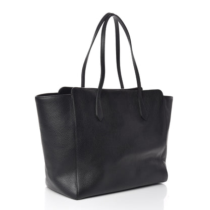 Gucci Pebbled Calfskin Medium Swing Tote Black 3 of 9