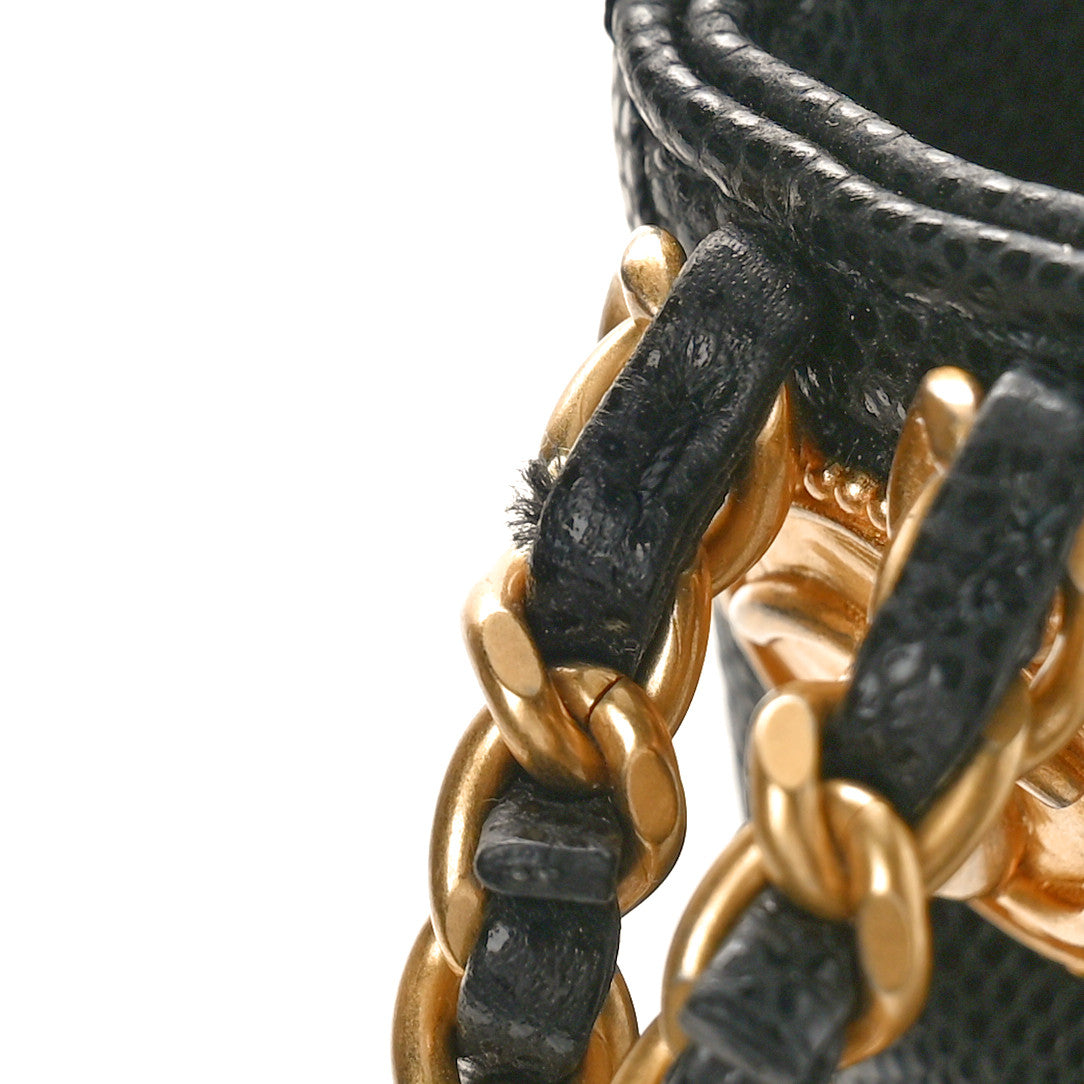 Chanel Caviar Quilted Twist Your Buttons Hobo Black 11 of 12