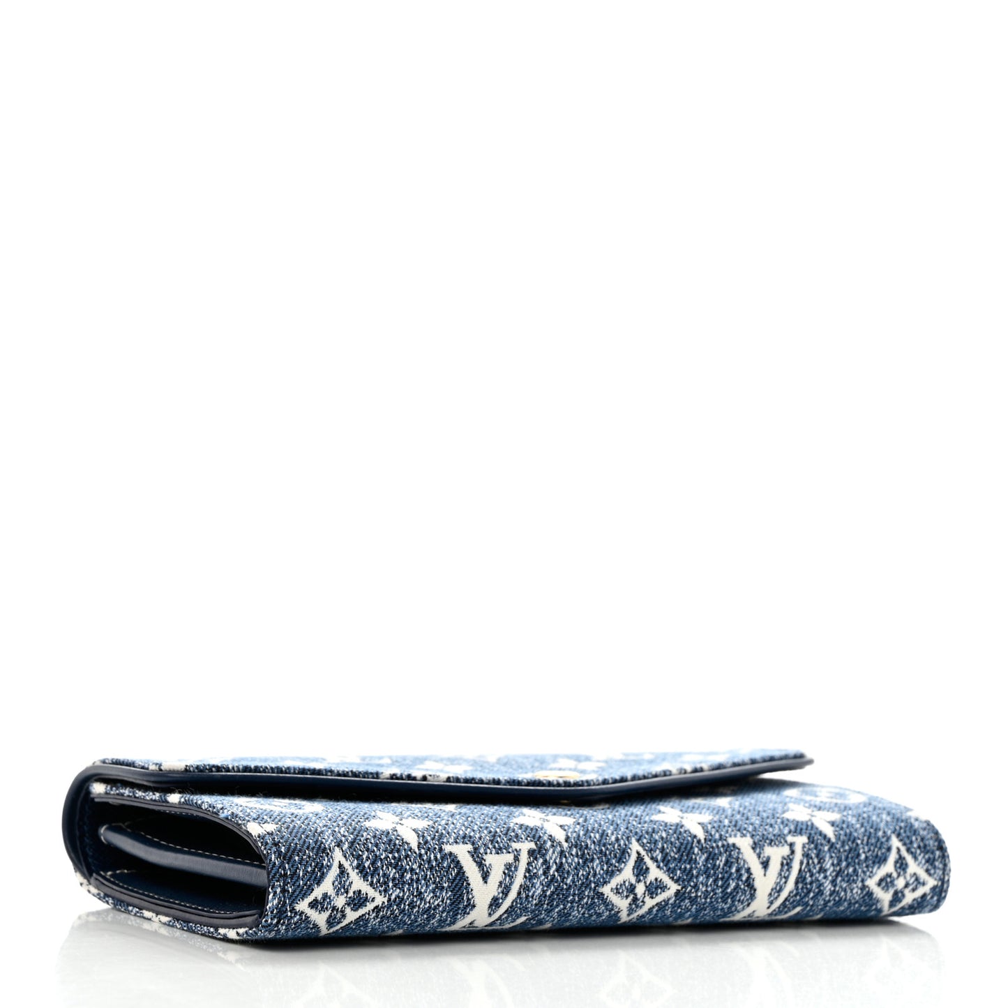 Monogram Jacquard Denim Sarah Wallet Bleu
