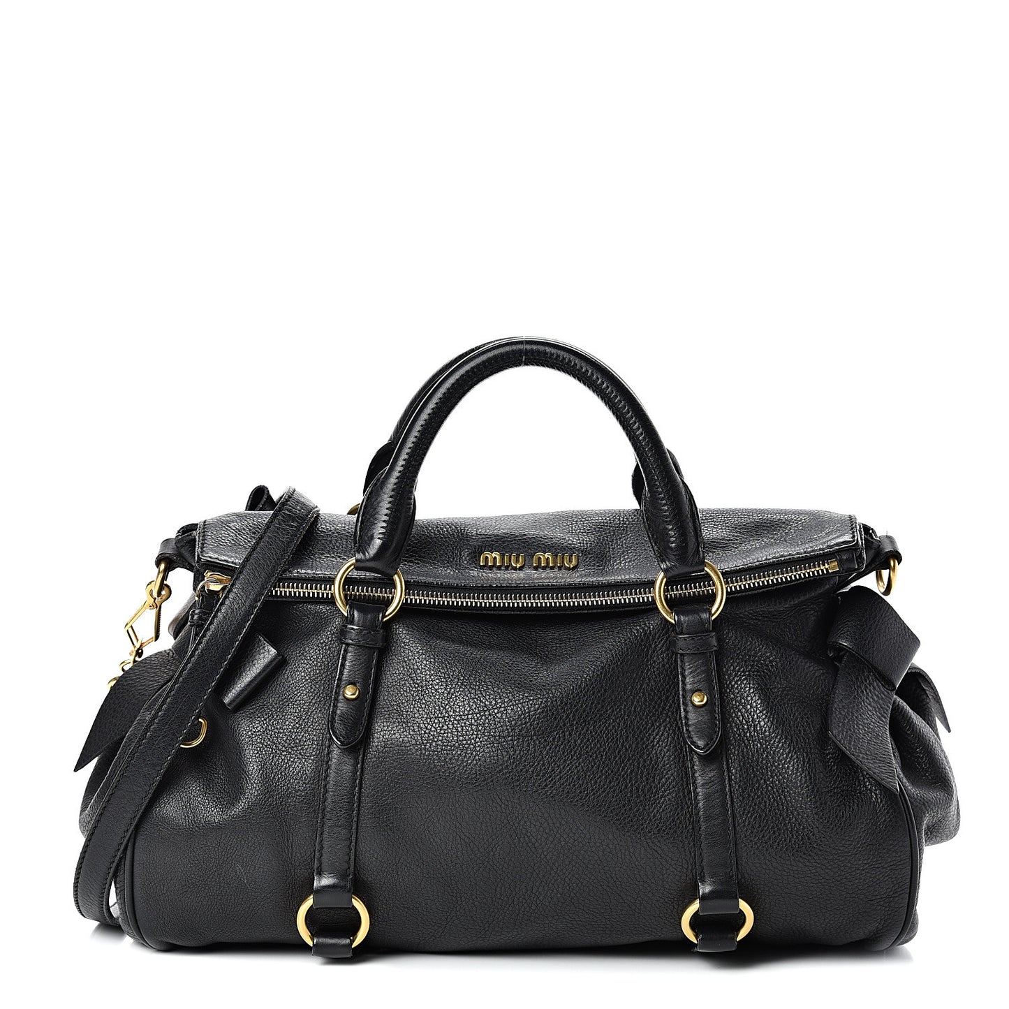 Vitello Medium Bow Bag Black