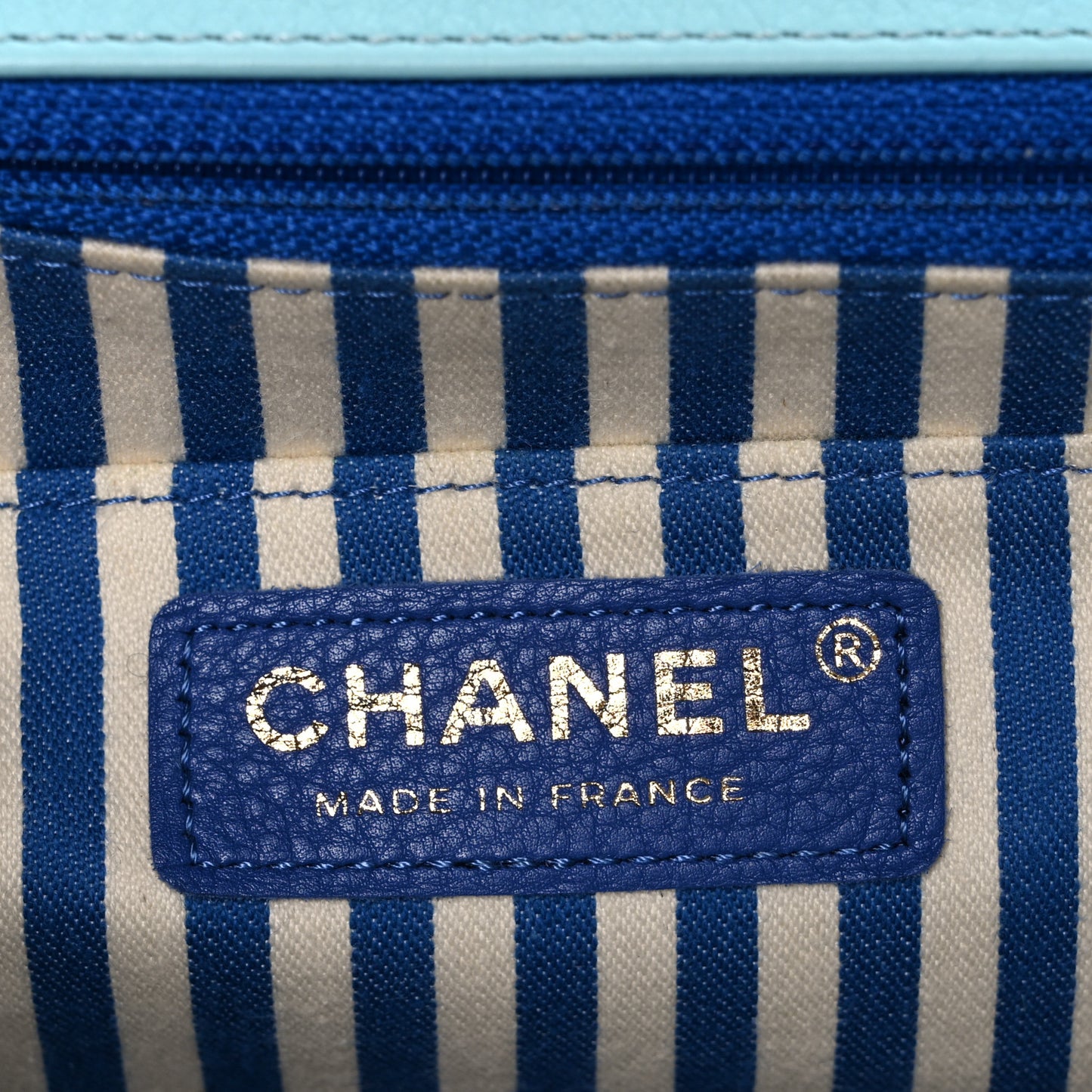 Calfskin Quilted Chevron Envelope Flap Turquoise