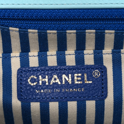 Chanel Calfskin Quilted Chevron Envelope Flap Turquoise 6 of 10