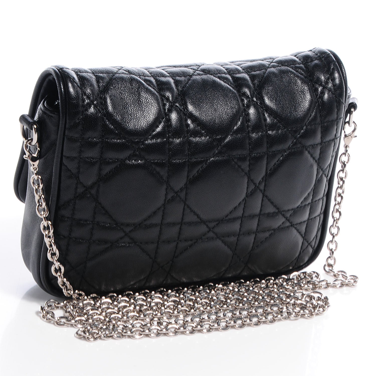 Christian Dior Lambskin Cannage Lady Dior Pochette Black 3 of 7