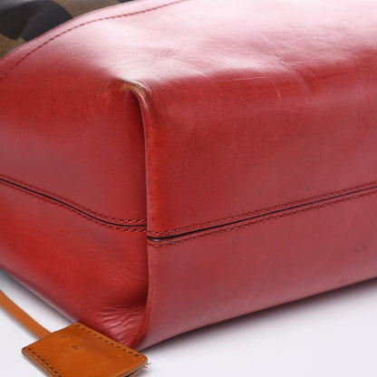 Fendi Pequin Cuoio Vegetale 2Bag Tobacco Rosso Blue Mirto Miele 8 of 19