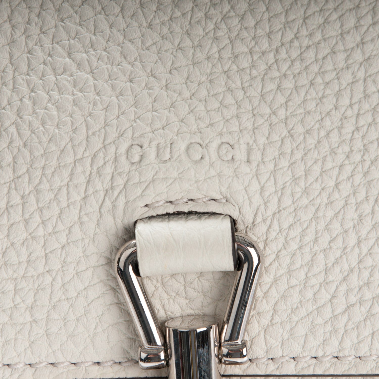 Gucci Soft Pebbled Calfskin Jackie Clutch Off White 7 of 8