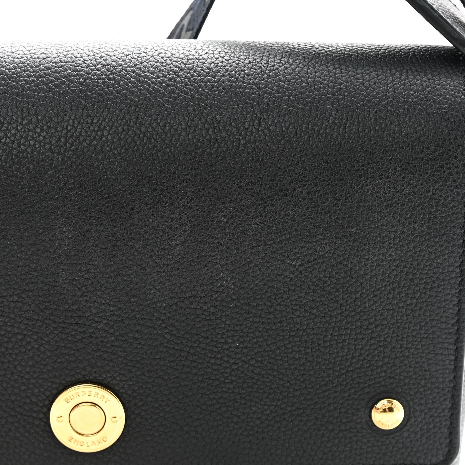 Burberry Grainy Calfskin Vintage Check Note Crossbody Bag Black 11 of 15