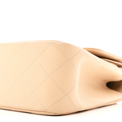 Chanel Caviar Quilted Jumbo Double Flap Beige 10 of 10