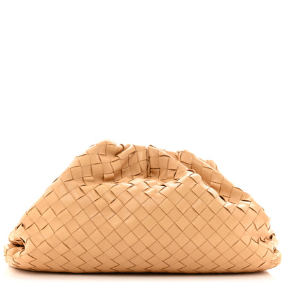 Bottega Veneta Nappa Maxi Intrecciato The Pouch Oversized Clutch Almond 1 of 11
